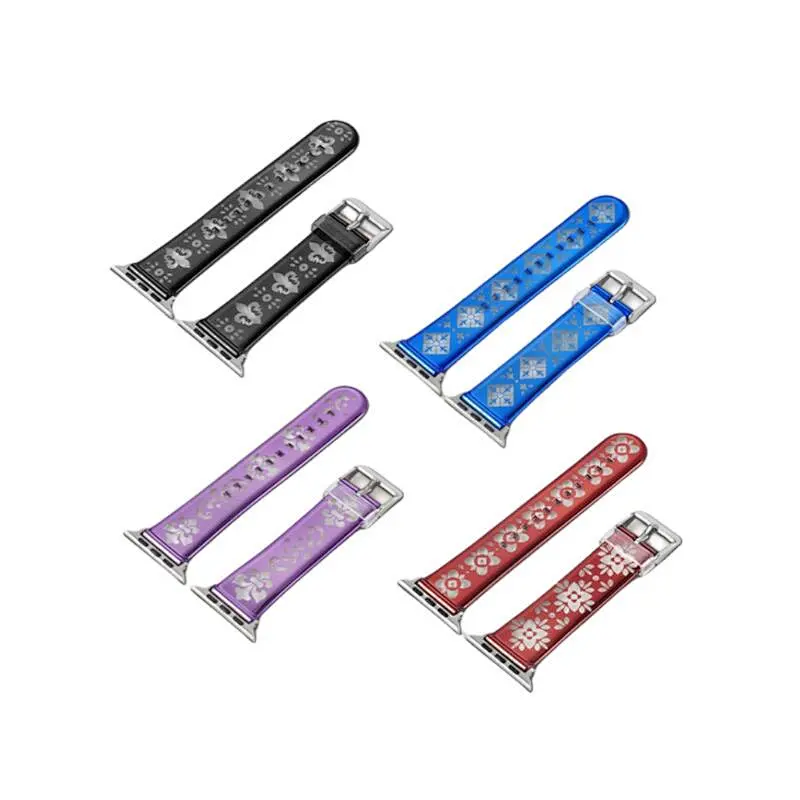 New Design Printed TPU watch strap for apple Transparent TPU watch band for apple Transparent strap for iwatch 38/40mm 42/44mm
